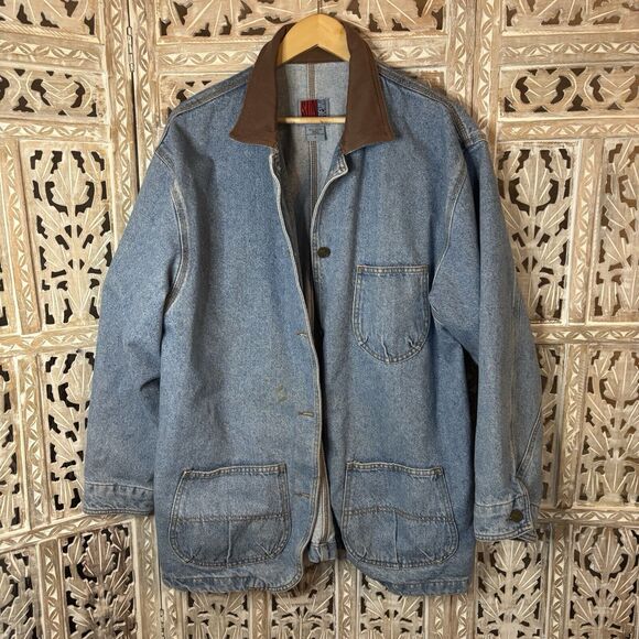 Vintage Unisex Sun Belt Denim Chore Coat Barn Field Work Jacket Size Large - Picture 1 of 13